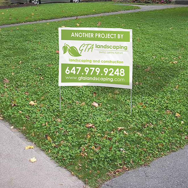 Lawn Bag Signs Quick Design and Print Toronto | Print Plus Sign
