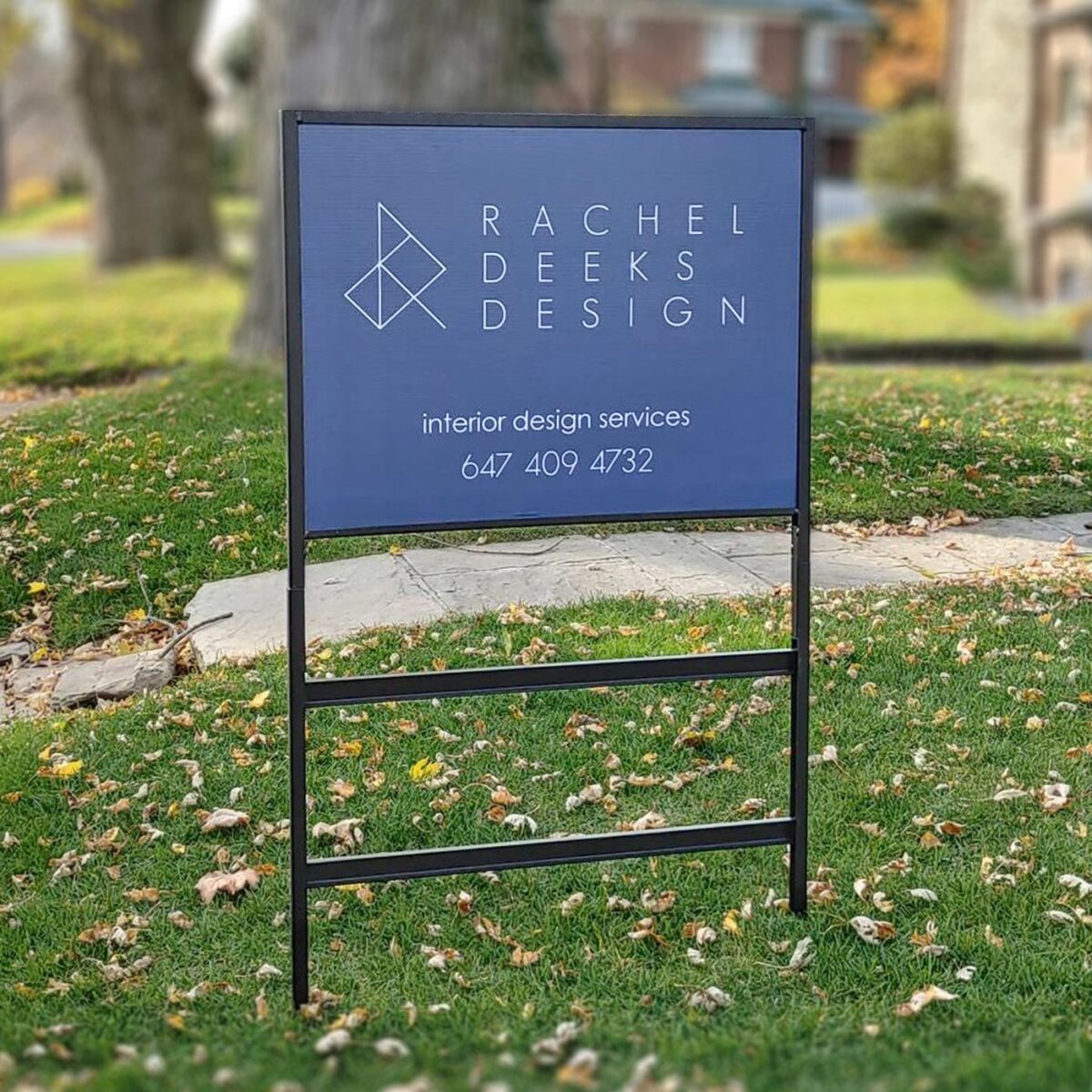 Metal Frame Lawn Signs Print Plus Sign
