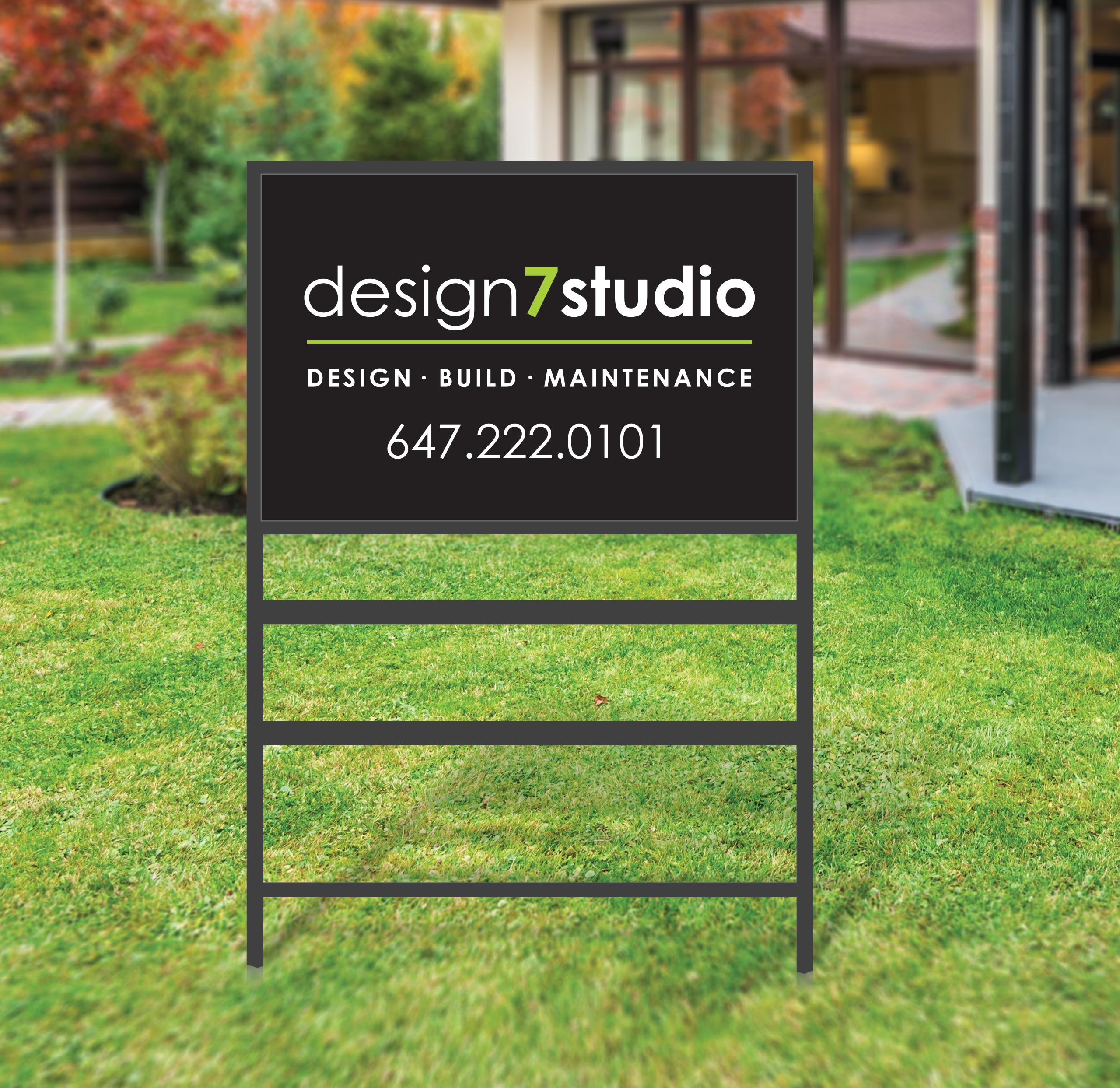 Custom-printed metal lawn sign showcasing durability and personalized design